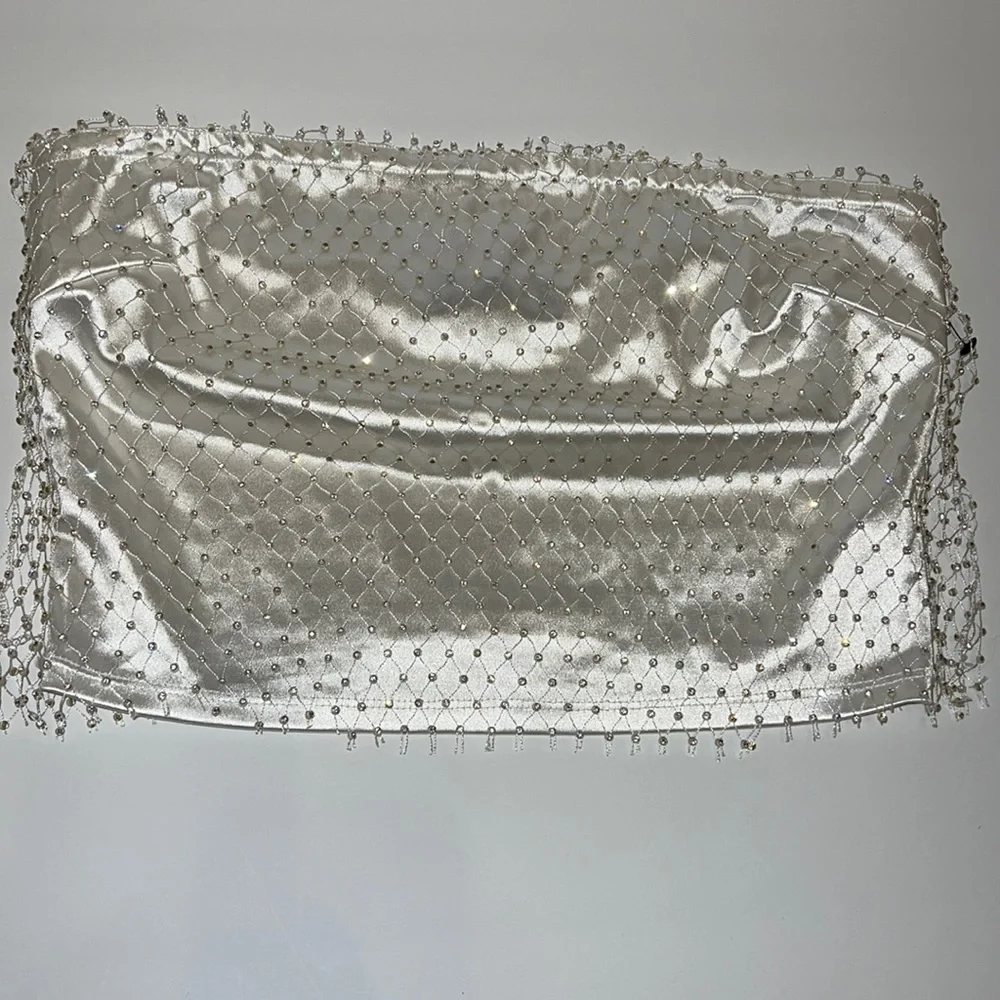 Akira Rhinestone Mesh Top - Picture 1 of 5